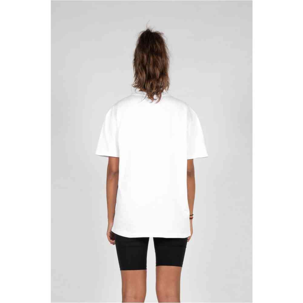 MJ GONZALES - Heavy Oversized Butterfly Illusion Dames Tshirt - Wit